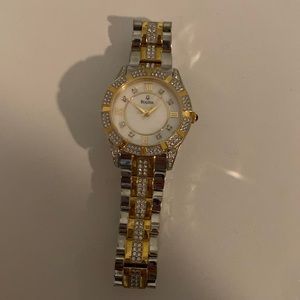 Bulova Two Tone crystal Watch